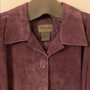 Purple Suede lightweight shirt jacket